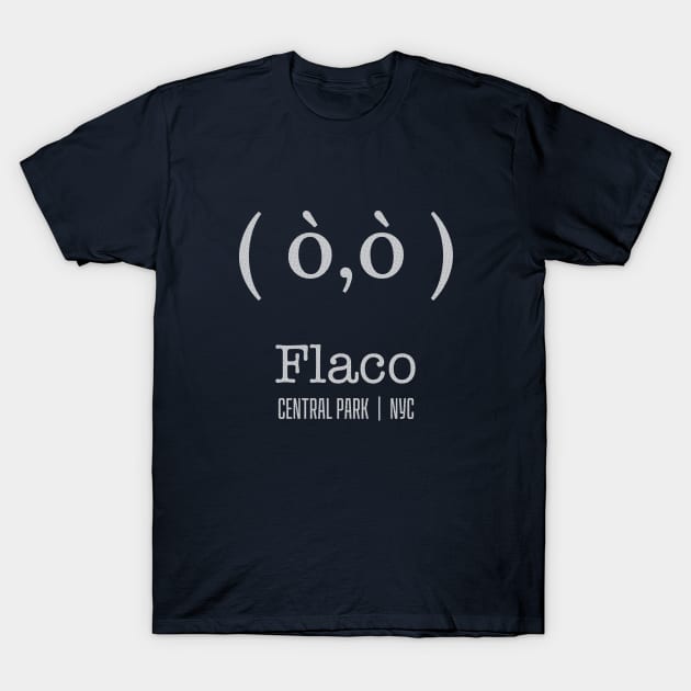 Flaco as Typography Emojis (dark) T-Shirt by WickedAngel